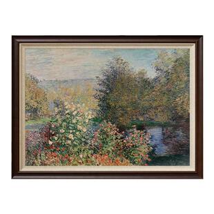 莫奈-田园风光】法式复古客厅装饰画中古风餐厅壁画印象派挂画