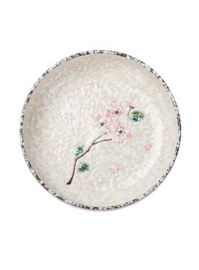 日式6寸深盘菜盘家用陶瓷盘子