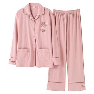 芬腾可安睡衣女2025年新款春秋纯棉长袖女士可外穿全棉大码家居服