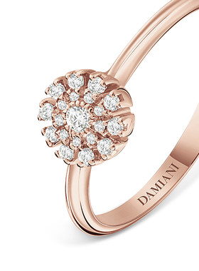 【七夕礼物】DAMIANI/玳美雅小雏菊系列18K金钻石戒指植物花卉