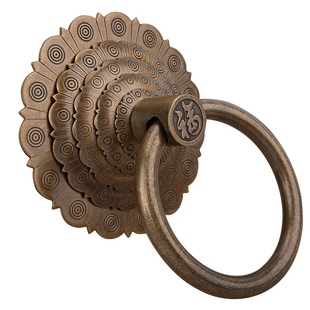 中式大门拉手门环黄铜仿古老式木门装饰配件复古古铜双开门铜把手