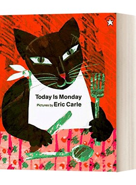 英文原版绘本 Today Is Monday 今天是星期一 平装 艾瑞卡尔爷爷英语启蒙儿歌图画书廖彩杏张湘君书单 英文版 进口英语原版书籍