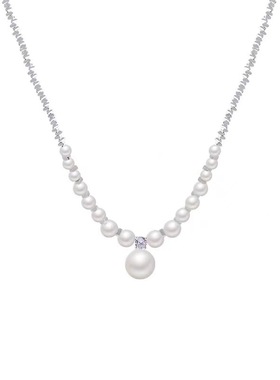 浪漫名媛风~碎银形珍珠项链女轻奢小众高级感锁骨链颈链新款