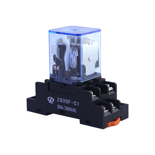中间继电器220V直交流大功率30A电磁12V24V小型JQX-30F8脚大电流