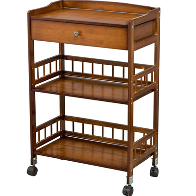 可移动茶几边几楠竹小推车小桌子