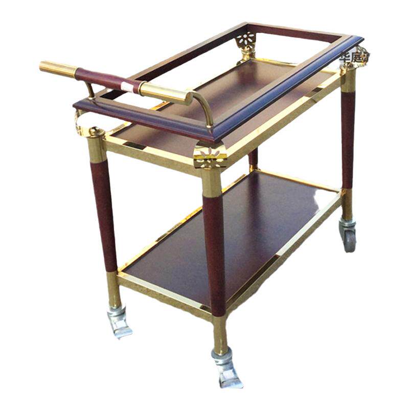 餐厅服务车推车二层酒水车木豪华酒水车茶水车火锅车餐车服务车