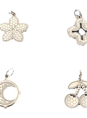 s925纯银四叶草闪光吊坠