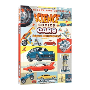 英文原版 Science Comics Cars 科学漫画系列 汽车 儿童绘本图画书 小学生课外阅读交通工具科普认知读物 全彩漫画 英文版