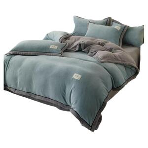 雅鹿牛奶绒床上四件套加厚珊瑚绒被套床单床品三件套秋冬2024新款