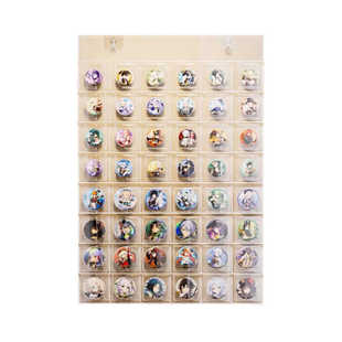 ins壁挂展示架吧唧谷子收纳盒48格墙上长条储物挂架挂墙大容量