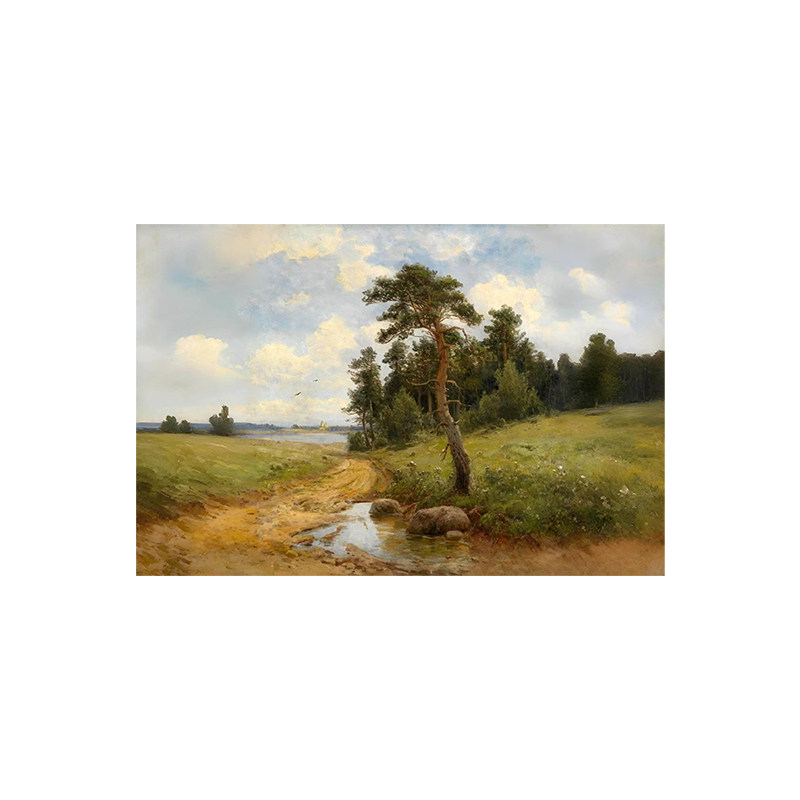 白鹿艺术手绘油画印象装饰画