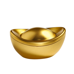 2026新年金元宝小铁盒马口铁烘焙饼干糖果礼盒包装盒伴手礼空盒子