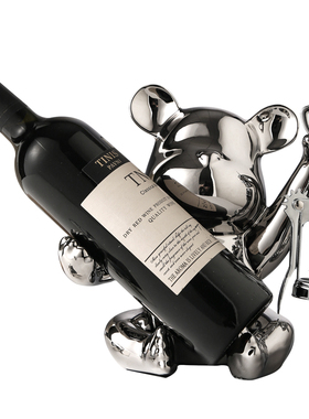 轻奢高档暴力熊酒架摆件