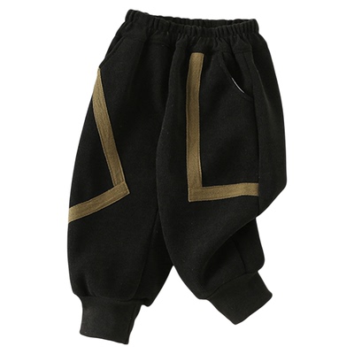 宝宝加绒裤子加厚保暖卫裤秋冬季