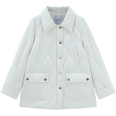 【张婧仪同款】太平鸟女装冬新款一手长衬衫轻薄羽绒服A1ACE4141