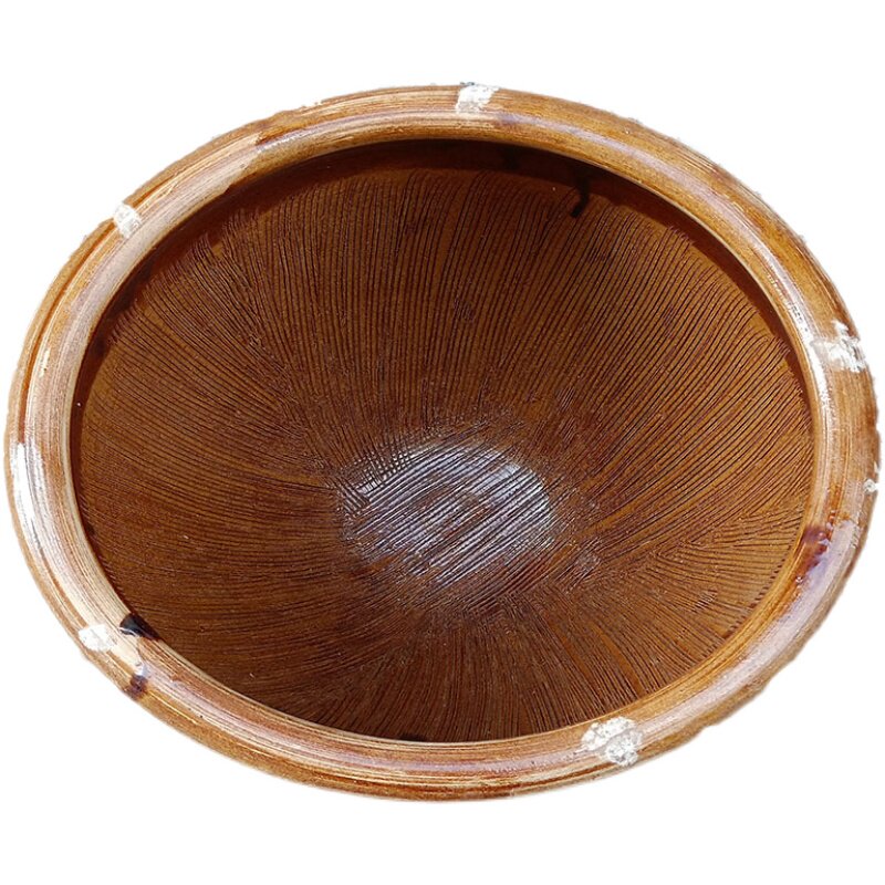 老式传统手工制作家用擂钵捣碎器
