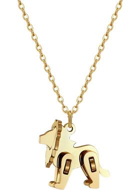 JAY金色小狮子项链夏天锁骨链