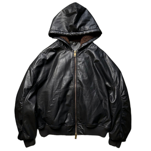 SKYROCKET扶摇【混乱之子】(皮夹克硬汉风连帽羊羔毛皮衣外套)
