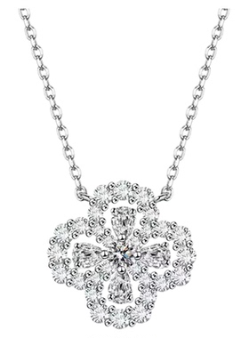 幸运四叶草纯银项链女