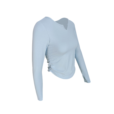 瑜伽服女上衣长袖健身服秋冬t恤