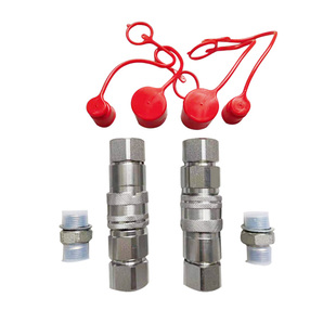 挖掘机破碎锤油管快速连接炮头打桩机快换平面式液压快速接头