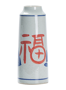 复古陶瓷景德镇桌面福字花瓶