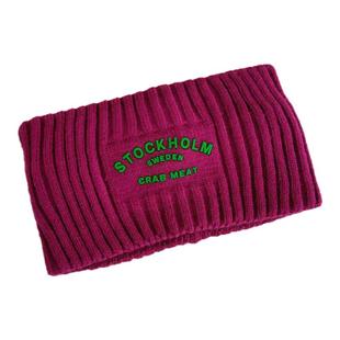 字母针织毛线发带秋冬护额宽边头带保暖防风月子头套发箍外戴头饰