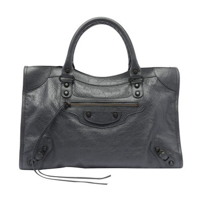 BALENCIAGA 巴黎世家女士le city灰色中号手提包26早春意大利代购