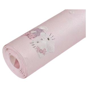 儿童房卡通墙纸女孩卧室房间公主房3D立体背景墙可爱Kitty猫壁纸