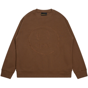 drew house mascot 手绘笑脸圆领套头卫衣男女同款