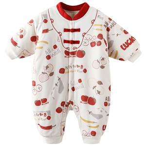 婴儿棉服连体衣冬季外出服