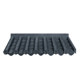 仿古瓦树脂瓦一体屋檐塑料装饰瓦片中式古建门头瓦琉璃瓦围墙青瓦