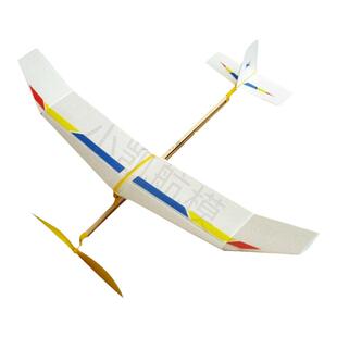 天驰橡筋动力飞机拼装模型航空航模玩具中小学生科普比赛滑翔机