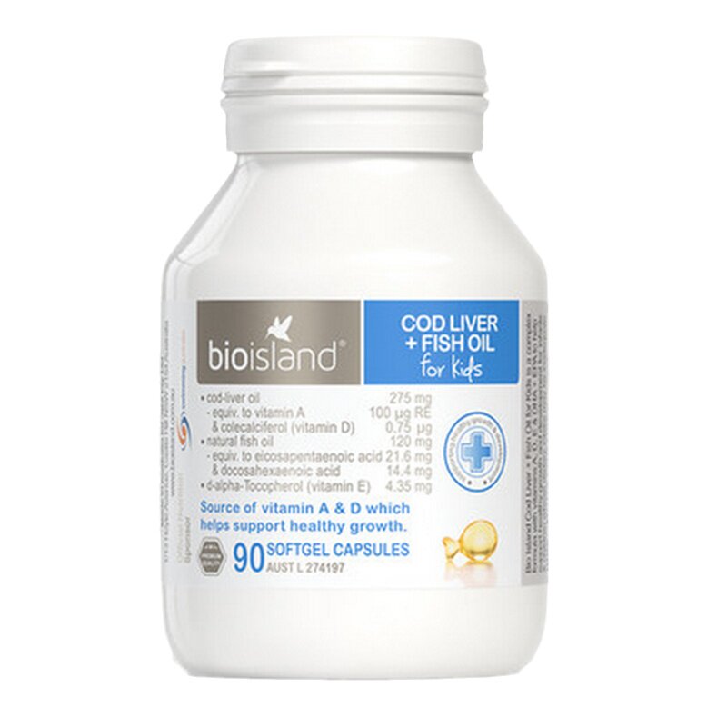 BIOISLAND儿童鱼油DHA鳕鱼肝油