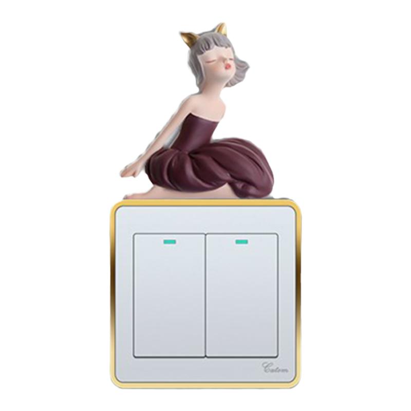 轻奢卡通人物开关贴3d立体