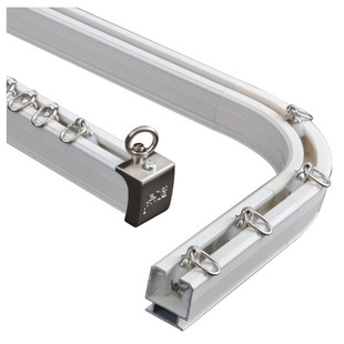 致尚 窗帘轨道铝合金直轨双轨新生代窗帘杆滑轨单轨静音轨道安装