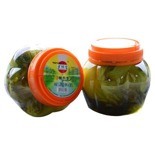 万绿宝酸芥菜河源特产下饭菜芥菜小吃酸菜发酵瓶装泡菜1200g包邮