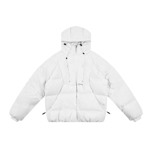 FDR官方店 双拉链连帽高领廓形加厚保暖外套男款羽绒服冬季女款