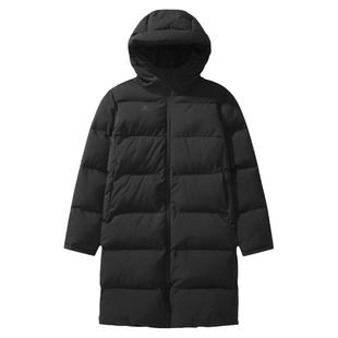 KELME/卡尔美长款运动棉服女款冬季保暖棉衣外套休闲过膝连帽棉袄