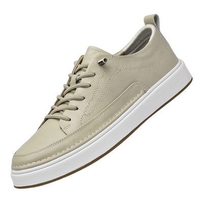 保罗正品男鞋秋冬季真皮牛皮透气休闲鞋男士百搭软底板鞋加绒皮鞋