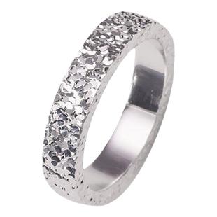 999纯银碎冰冰素圈戒指男女2025新款爆款情侣对戒气质高级感饰品