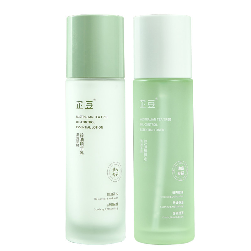 芷豆官方旗舰店水乳套装茶树控油改善油皮痘肌补水保湿祛痘女正品