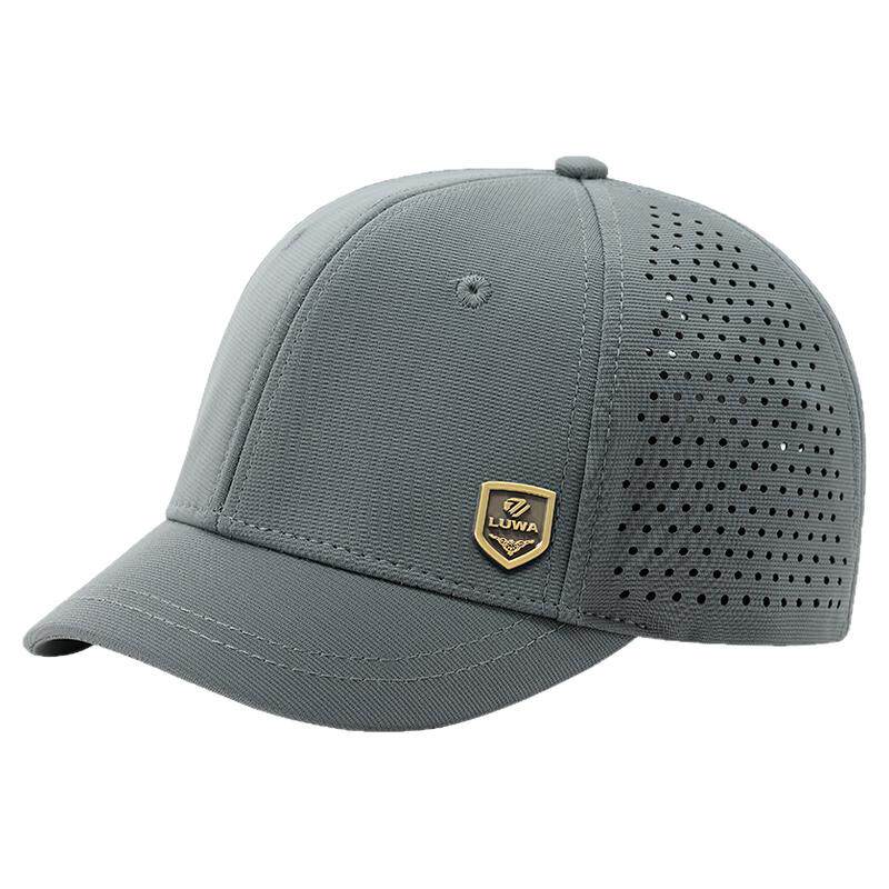 路瓦夏季短檐全封口网眼镂空棒球帽男士户外防晒遮阳帽小沿鸭舌帽