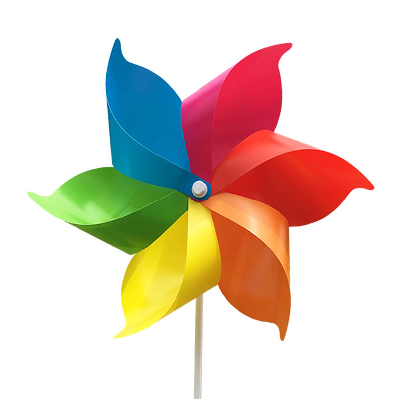 六叶樱花风车 春天装饰 户外婚礼手拿木杆旋转网红风车 公园布置