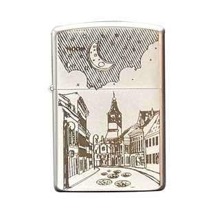 佐罗zorro煤油打火机正品新款高颜值复古防风白磨砂月亮与六便士