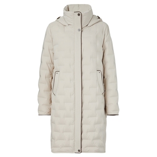 娜尔思白鸭绒羽绒服中长款御寒保暖2025年冬季新款时尚气质外套女