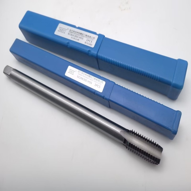 加长丝锥机用W6542高速钢牙*直300特长槽200-M60丝*攻粗细M30