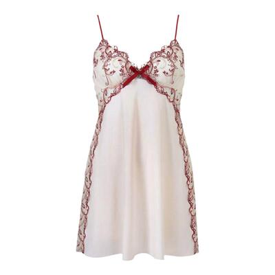 risamagli牛奶丝刺绣吊带睡裙