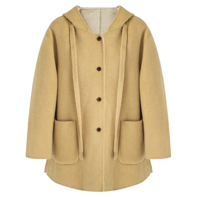 SeRinaBlue韩系女士连帽羊毛大衣