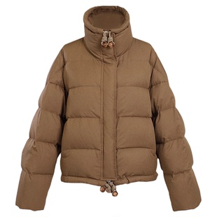 鸭鸭2025年冬季新款韩版女士短款羽绒服气质时尚休闲百搭立领外套